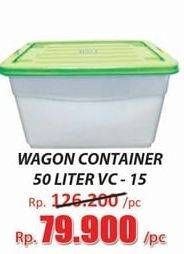 Promo Harga LION STAR Wagon Container VC-15 50 ltr - Hari Hari