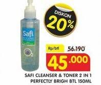 Promo Harga SAFI 2in1 Cleanser and Toner 150 ml - Superindo
