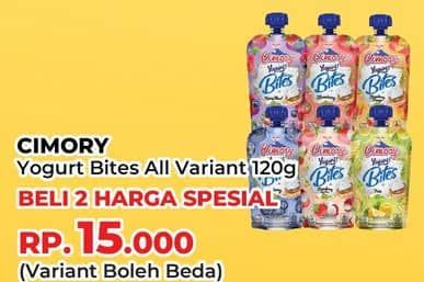 Promo Harga Cimory Yoghurt Squeeze Bites All Variants 120 gr - Yogya