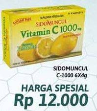 Promo Harga SIDO MUNCUL Vitamin C 1000mg Lemon per 6 sachet 4 gr - Alfamidi