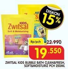 Promo Harga ZWITSAL Kids Bubble Bath Clean Fresh, SoftMoisturiz 250 ml - Superindo