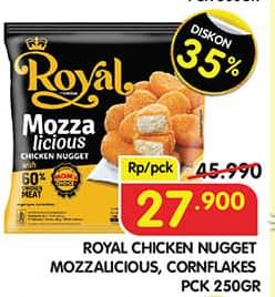 Promo Harga Belfoods Royal Nugget Mozzalicious, Cornflakes 250 gr - Superindo