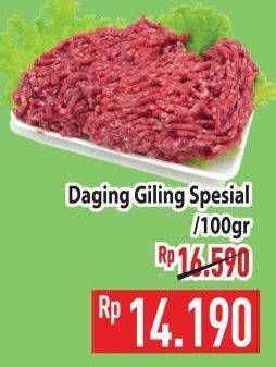 Promo Harga Daging Giling Sapi Spesial per 100 gr - Hypermart