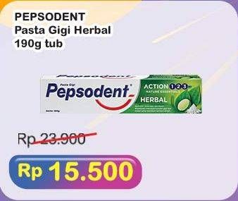 Promo Harga Pepsodent Pasta Gigi Action 123 Herbal 190 gr - Indomaret