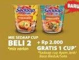 Promo Harga Sedaap Mie Cup All Variants 75 gr - Indomaret