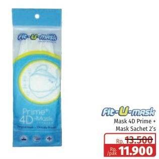 Promo Harga Fit-u-mask Masker Prime 4D 2 pcs - Lotte Grosir