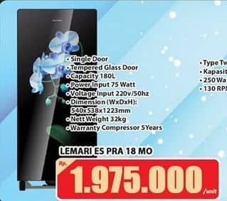 Promo Harga Polytron PRA 18 | Kulkas 1 Pintu 180ltr MO  - Hari Hari
