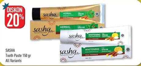 Promo Harga SASHA Toothpaste All Variants 150 gr - Hypermart