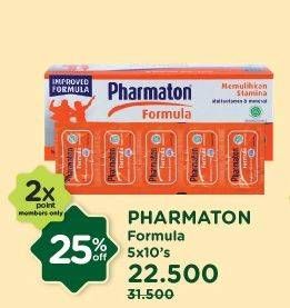 Promo Harga PHARMATON FORMULA Multivitamin Tablet per 5 sachet 10 pcs - Watsons