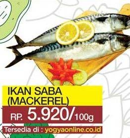 Promo Harga Ikan Saba Mackarel per 100 gr - Yogya