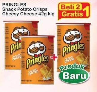Promo Harga PRINGLES Potato Crisps Cheesy Cheese 42 gr - Indomaret