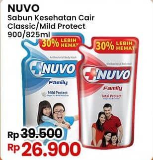 Promo Harga Nuvo Body Wash Classic, Mild Protect, Total Protect 825 ml - Indomaret