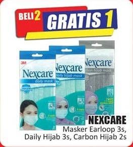 Promo Harga 3M NEXCARE Masker Earloop, Daily Hijab, Carbon Hijab 2 pcs - Hari Hari