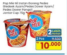 Promo Harga Indomie Pop Mie Instan Goreng Pedes Gledeek Ayam, Kuah Pedes Dower Ayam, Pedes Dower Pangsit Jontor 75 gr - Indomaret