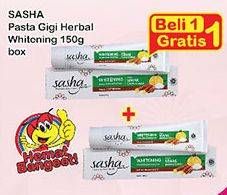 Promo Harga SASHA Toothpaste Whitening 150 gr - Indomaret