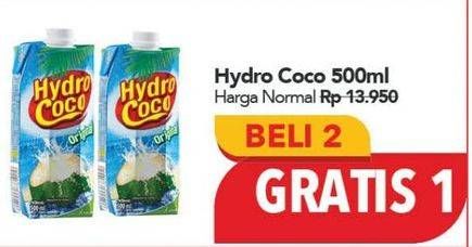 Promo Harga HYDRO COCO Minuman Kelapa Original 500 ml - Carrefour