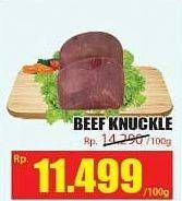 Promo Harga Beef Knuckle (Daging Inside) per 100 gr - Hari Hari