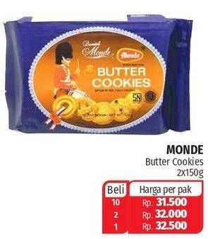 Promo Harga MONDE Butter Cookies 150 gr - Lotte Grosir