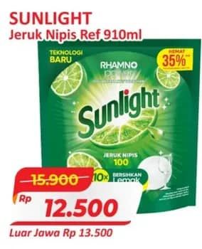 Promo Harga Sunlight Pencuci Piring Jeruk Nipis 100 910 ml - Alfamart