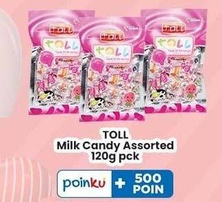 Promo Harga TOLL Candy Milk Assorted 120 gr - Indomaret