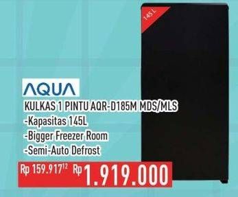 Promo Harga Aqua Kulkas 1 Pintu AQR-D185M  - Hypermart