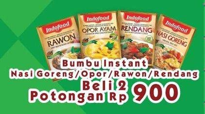 Promo Harga INDOFOOD Bumbu Instan Nasi Goreng, Opor Ayam, Rawon, Rendang per 2 sachet - Hypermart