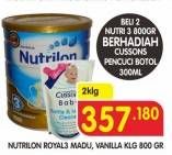Promo Harga NUTRILON Royal 3 Susu Pertumbuhan Vanilla, Madu per 2 kaleng 800 gr - Superindo