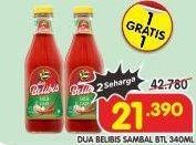 Promo Harga DUA BELIBIS Saus Cabe 340 ml - Superindo