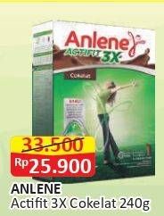 Promo Harga Anlene Actifit 3x High Calcium Cokelat 250 gr - Alfamart