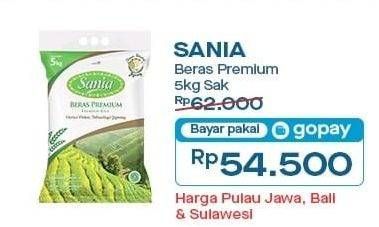 Promo Harga Sania Beras Premium 5000 gr - Indomaret