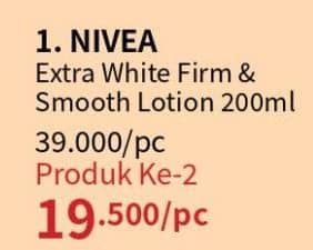Promo Harga Nivea Body Lotion Extra White Firm Smooth 200 ml - Guardian