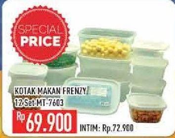 Promo Harga FRENZY Kotak Makan MT-7603 per 12 pcs - Hypermart