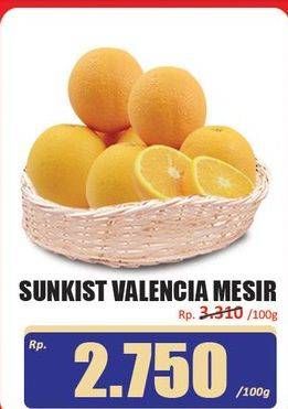 Promo Harga Jeruk Sunkist Val Mesir per 100 gr - Hari Hari