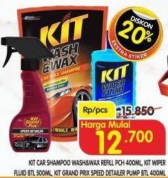 Promo Harga KIT Car Shampoo Wash & Wax/Wiper Fluid/Grand Prix Speed Detailer Pump  - Superindo