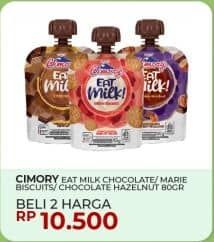 Promo Harga Cimory Eat Milk Chocolate, Chocolate Hazelnut, Marie Biscuit 80 gr - Yogya