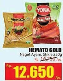 Promo Harga HEMATO GOLD Nugget Stikie, Ayam 250 gr - Hari Hari