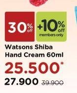 Promo Harga WATSONS Hand Cream Shibainc 60 ml - Watsons