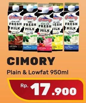 Promo Harga CIMORY Fresh Milk Plain, Low Fat 950 ml - Yogya