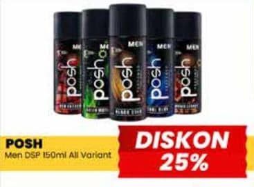 Promo Harga Posh Men Perfumed Body Spray All Variants 150 ml - Yogya