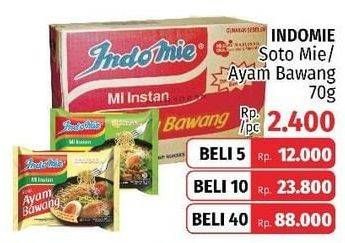 Promo Harga INDOMIE Mi Kuah Soto Mie, Ayam Bawang 70 gr - LotteMart