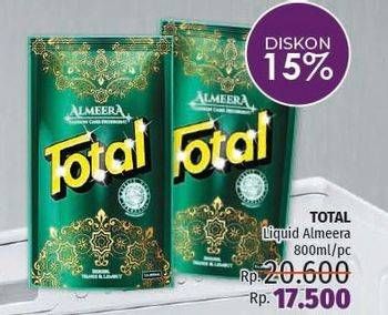 Promo Harga TOTAL Detergent Liquid Almeera 800 ml - LotteMart