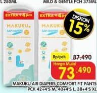 Promo Harga Makuku Comfort Fit Diapers Pants M42+4, L40+4 44 pcs - Superindo