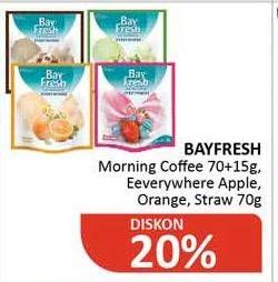 Promo Harga BAYFRESH Everywhere Morning Coffee, Apple Splash, Orange Pulpy, Strawberry Cream 80 gr - Alfamidi