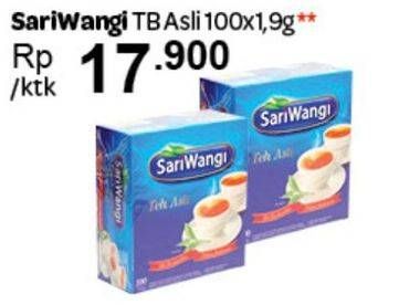 Promo Harga Sariwangi Teh Asli per 100 pcs 1 gr - Carrefour