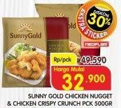 Promo Harga SUNNY GOLD Chicken Nugget/Chicken Crispy Crunchy 500gr  - Superindo