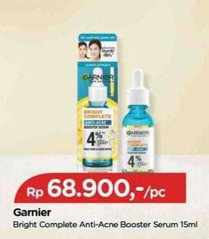 Promo Harga Garnier Bright Complete Serum Anti Acne Serum 15 ml - TIP TOP