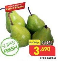 Promo Harga Pear Packham per 100 gr - Superindo