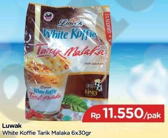 Promo Harga Luwak White Koffie per 6 sachet 30 gr - TIP TOP
