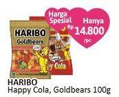 Promo Harga HARIBO Candy Gummy Happy Cola, Gold Bears 100 gr - Alfamidi