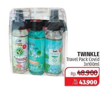 Promo Harga TWINKLE Travel Kit Covid per 3 botol 100 ml - Lotte Grosir